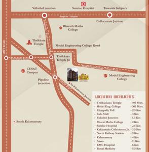 Project Image of 600 Sq.ft 1 BHK Apartment / Flat for sale in Edappally for Rs. 4900000
