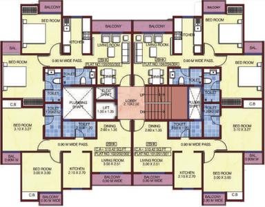 Project Image of 613.0 - 628.0 Sq.ft 2 BHK Apartment for buy in Enkay Garden Orchid