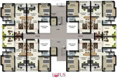 Project Image of 333.57 - 374.37 Sq.ft 1 BHK Apartment for buy in Vertex Varun Flora Township Lotus Building