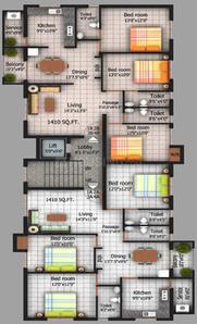 Project Image of 0.0 - 1001.0 Sq.ft 3 BHK Apartment for buy in Varthini Kesav Tower
