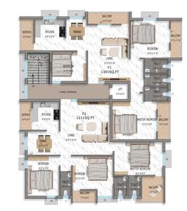 Project Image of 751.0 - 1301.0 Sq.ft 2 BHK Apartment for buy in Seshram Grand Thiran