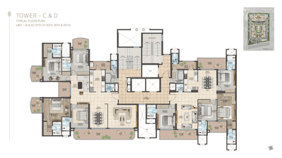 Project Image of 1406.75 - 1980.9 Sq.ft 3 BHK Apartment for buy in Shalimar Courtyard