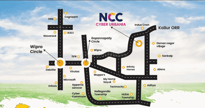 Project Image of 1560.0 - 2240.0 Sq.ft 3 BHK Apartment for buy in NCC Cyber Urbania