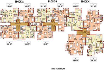 Project Image of 954.0 - 1646.0 Sq.ft 2 BHK Apartment for buy in DABC Gokulam Phase III