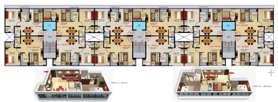 Project Image of 348.0 - 700.0 Sq.ft 1 BHK Apartment for buy in Alfa Mana A M Residency