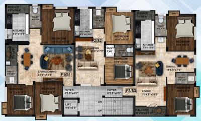 Project Image of 792.0 - 1394.0 Sq.ft 2 BHK Apartment for buy in Sri Ayyan Aishwariyam