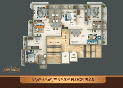 Project Image of 760.0 - 815.0 Sq.ft 2 BHK Apartment for buy in Suman Arcade