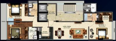Project Image of 0.0 - 1291.0 Sq.ft 3 BHK Apartment for buy in Gorwani Privada