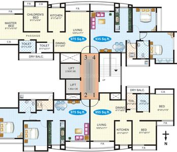 Project Image of 455.0 - 707.0 Sq.ft 1 BHK Apartment for buy in SD Bhalerao Prity Park B And C Bldg Phase 2