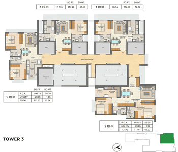 Project Image of 447.46 - 1005.27 Sq.ft 1 BHK Apartment for buy in Runwal Pinnacle
