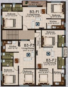 Project Image of 745.0 - 915.0 Sq.ft 2 BHK Apartment for buy in Golden Shri Vaaru