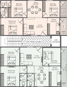 Project Image of 1100.0 - 1240.0 Sq.ft 3 BHK Apartment for buy in Vaishno Vandana