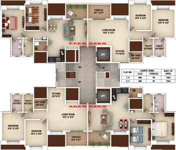 Project Image of 534.0 - 1023.0 Sq.ft 1 BHK Apartment for buy in Gagan Emerald