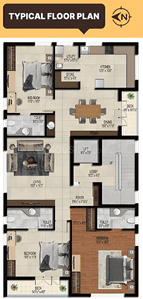 Project Image of 0.0 - 2130.0 Sq.ft 3 BHK Apartment for buy in HP Padmavathiar Enclave