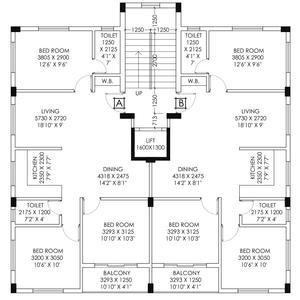 Danish Khatu Shyam CHS Khatu Shyam Co Operative Housing Society Cluster Plan For Typical Floor 1