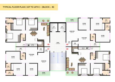 Project Image of 1845 Sq.ft 3 BHK Apartment / Flat for sale in Zundal for Rs. 6800000