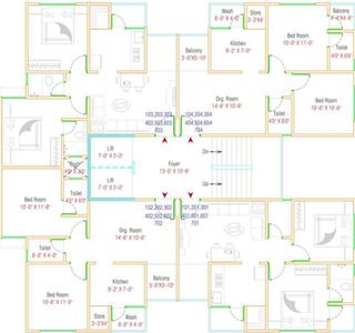 Project Image of 534.54 - 556.6 Sq.ft 2 BHK Apartment for buy in Krishna Orchid