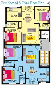 Project Image of 950.0 - 960.0 Sq.ft 2 BHK Apartment for buy in Eeshani Sarvaam