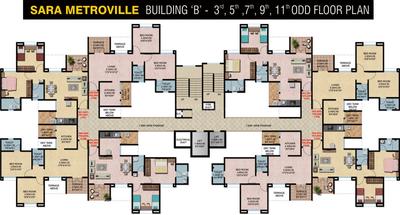 Project Image of 530.0 - 541.0 Sq.ft 2 BHK Apartment for buy in Sara Metroville B