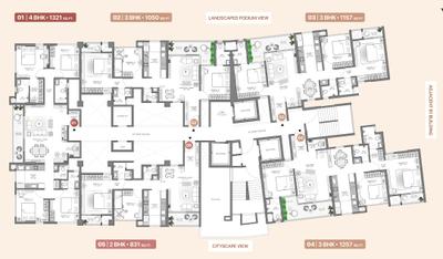 Project Image of 643.0 - 1604.0 Sq.ft 2 BHK Apartment for buy in VJ Pratik Nagar Palladio Kothrud Central