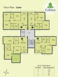 Project Image of 920.0 - 1320.0 Sq.ft 2 BHK Apartment for buy in Aster Purti Colours