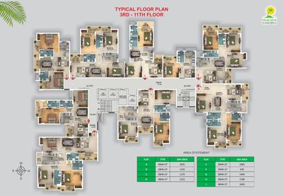 Project Image of 550.0 - 1850.0 Sq.ft 1 BHK Apartment for buy in NK Palm Arin Gardens