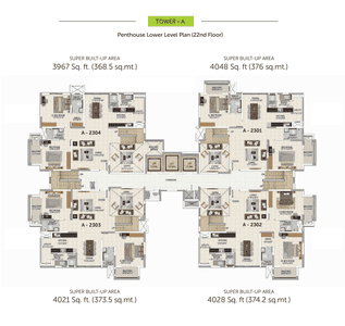 Project Image of 3720.0 - 4065.0 Sq.ft 4 BHK Duplex for buy in Sattva Magnificia