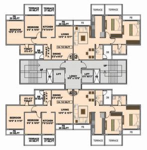 Project Image of 257.0 - 875.0 Sq.ft 1 RK Apartment for buy in Yash Heights
