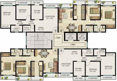 Project Image of 520.0 - 544.0 Sq.ft 2 BHK Apartment for buy in Ekta Brooklyn Park Phase III