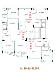 Project Image of 195.69 - 537.44 Sq.ft 1 RK Apartment for buy in Kuber Flats