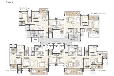 Project Image of 1265.0 - 1988.0 Sq.ft 3 BHK Apartment for buy in Lodha Azur