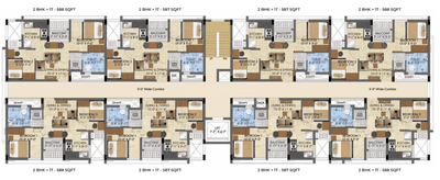 Project Image of 587.0 - 1564.0 Sq.ft 2 BHK Apartment for buy in Radiance The Pride Phase 1