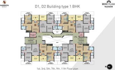 Project Image of 351.0 - 495.0 Sq.ft 1 BHK Apartment for buy in Namrata Ecocity 2