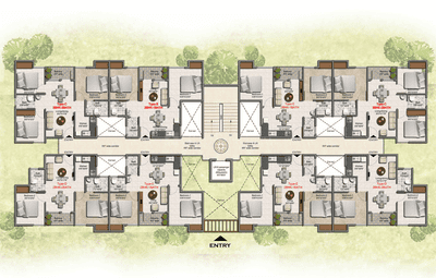 Project Image of 891.0 - 1171.0 Sq.ft 2 BHK Apartment for buy in Richmond Anandhara