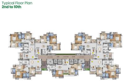 Project Image of 1598.0 - 1977.0 Sq.ft 3 BHK Apartment for buy in Veegaland Green Heights