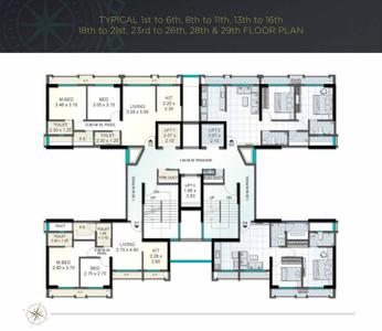 Project Image of 511.18 - 699.0 Sq.ft 2 BHK Apartment for buy in Ekdanta New Suraj Tower
