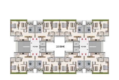 Project Image of 699.01 - 931.83 Sq.ft 2 BHK Apartment for buy in Adani Atrius