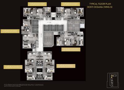 Project Image of 559.0 - 1040.0 Sq.ft 2 BHK Apartment for buy in Dosti Eastern Bay Phase 1