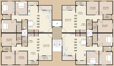 Project Image of 0.0 - 1140.0 Sq.ft 2 BHK Apartment for buy in Balaji Ananya Heights
