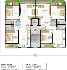 Shree Mahalaxmi Heights Mahalaxmi Heights Cluster Plan from 1st to 5th Floor 1