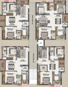 Project Image of 1204.0 - 1400.0 Sq.ft 2 BHK Apartment for buy in Saanvi Aurelia Homes Phase 1