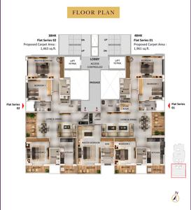 Project Image of 1313.95 - 1750.0 Sq.ft 3 BHK Apartment for buy in City West View