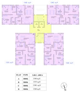 Project Image of 2400 Sq.ft 4 BHK Apartment / Flat for sale in Tangra for Rs. 13000000