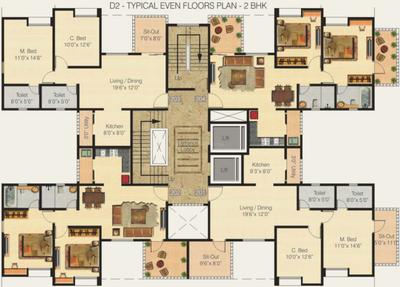 Project Image of 988.0 - 1483.0 Sq.ft 2 BHK Apartment for buy in Nyati Equatorial