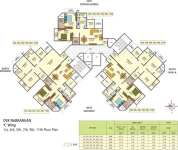 Project Image of 1137.0 - 1285.0 Sq.ft 2 BHK Apartment for buy in DSK Nabhangan
