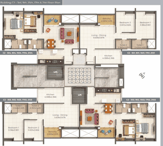 Project Image of 1090 Sq.ft 2 BHK Apartment / Flat for sale in Mohammed Wadi for Rs. 7200000