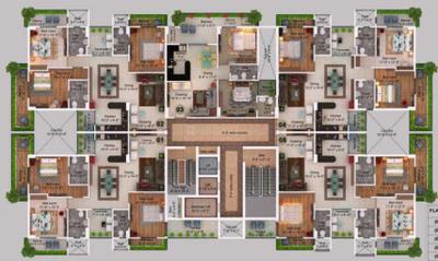 Project Image of 55262.78 - 608412.28 Sq.ft 1 BHK Apartment for buy in Sai Kripa Skrepl Pinnacle Block A B
