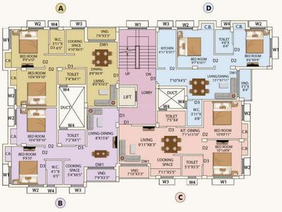 Project Image of 491.0 - 879.0 Sq.ft 1 BHK Apartment for buy in Eden Tolly Court