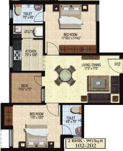 Project Image of 728.0 - 1500.0 Sq.ft 2 BHK Apartment for buy in SPS Brownstar