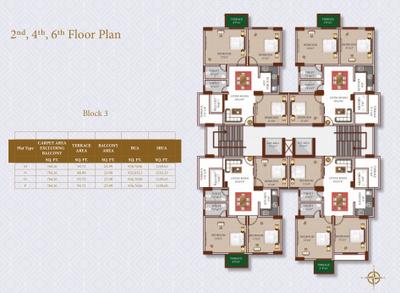 Project Image of 768.26 - 1274.0 Sq.ft 3 BHK Apartment for buy in Diamond Home